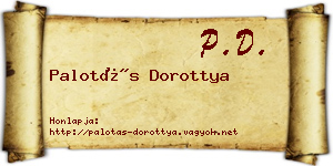 Palotás Dorottya névjegykártya
